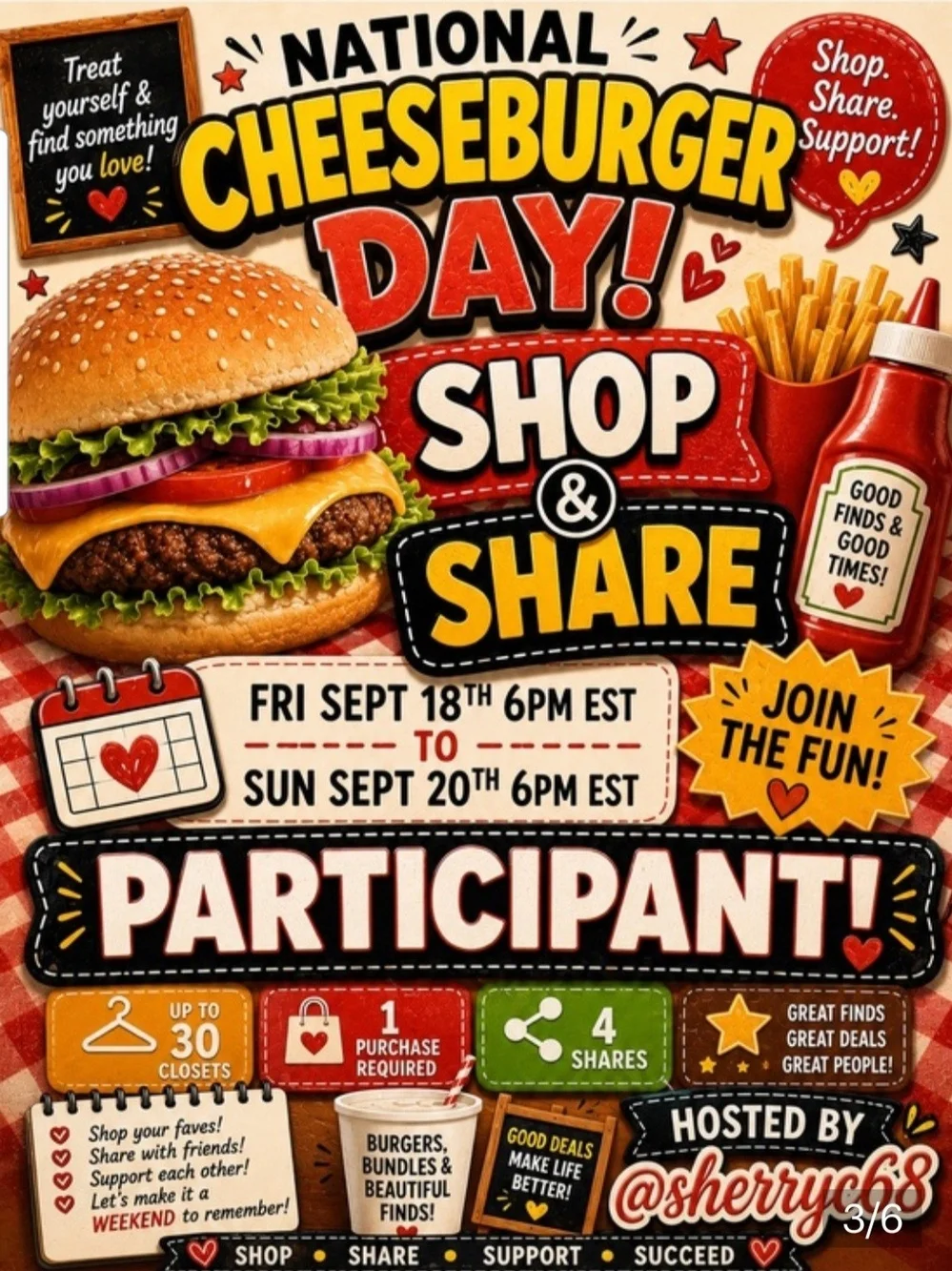 National Cheeseburger Day Shop & Share Participant